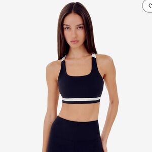 NWT Splits59 Miles Rigor Bra Size Small in Black and White